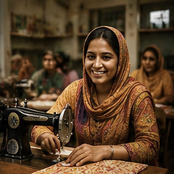 A women's skills training session in progress